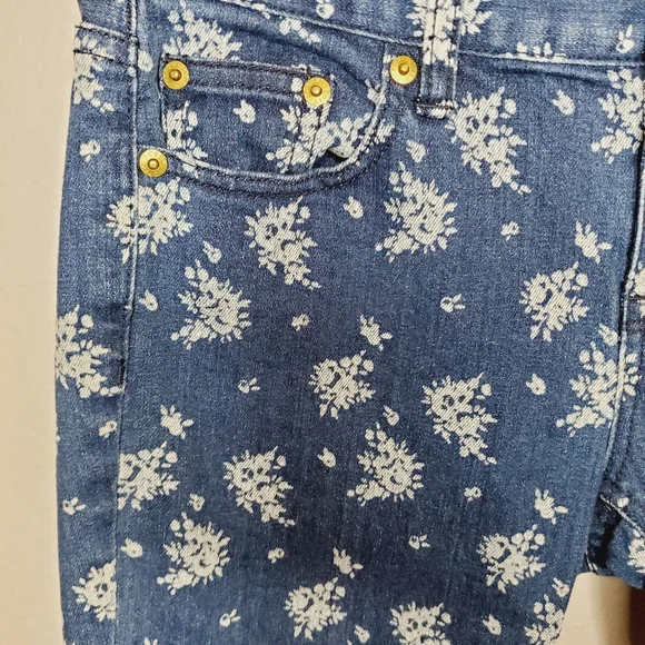 J. Crew Indigo Floral Cropped Matchstick jeans - Picture 8 of 10